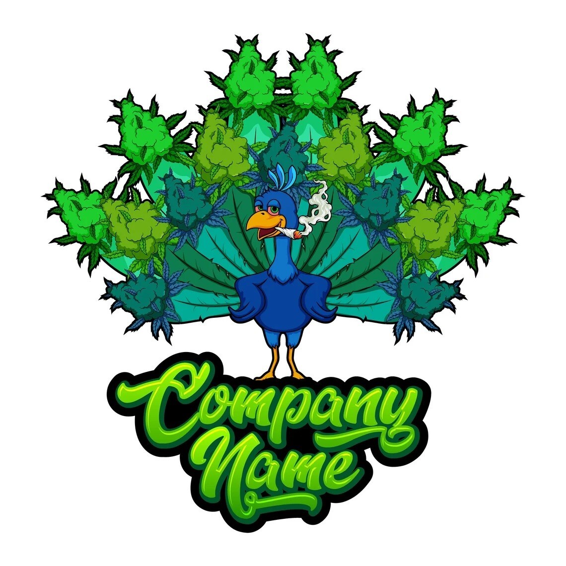 Custom Weed Cartoon Character Logo Design with Source file + Unlimited Revisions