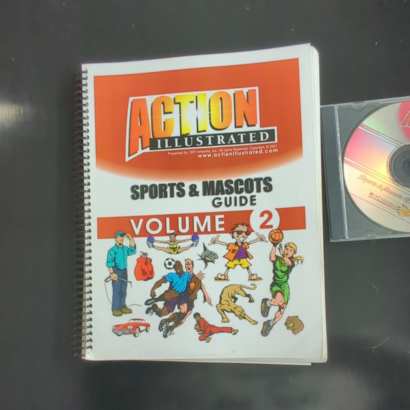 Action Illustrated Cartoon Sports & Mascots Logo Design Guide Volume 2 Book & CD