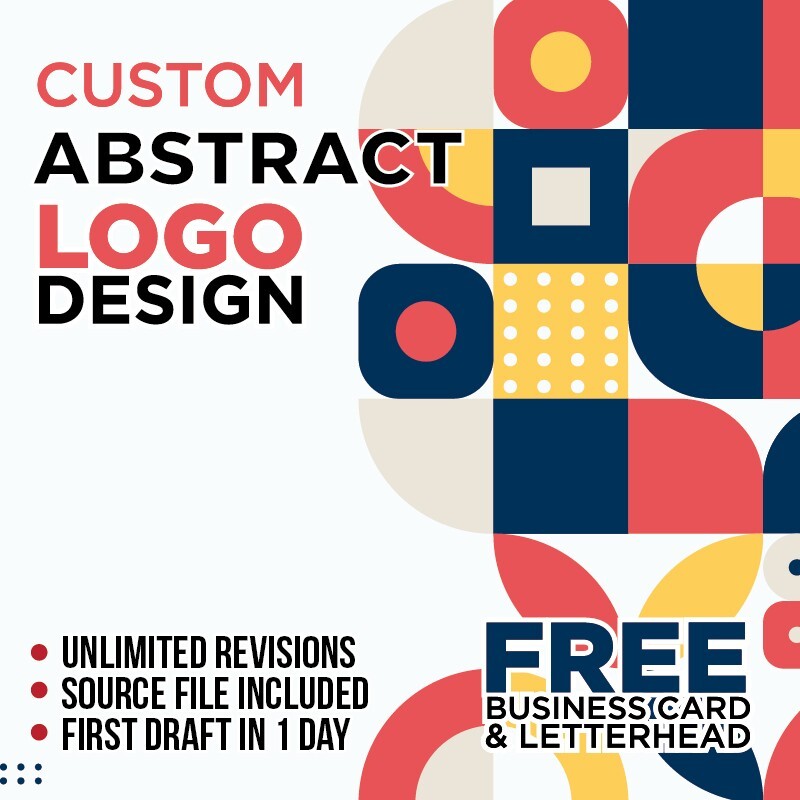 CUSTOM ABSTRACT LOGO DESIGN – PROFESSIONAL SERVICE! – FREE BUSINESS CARD!