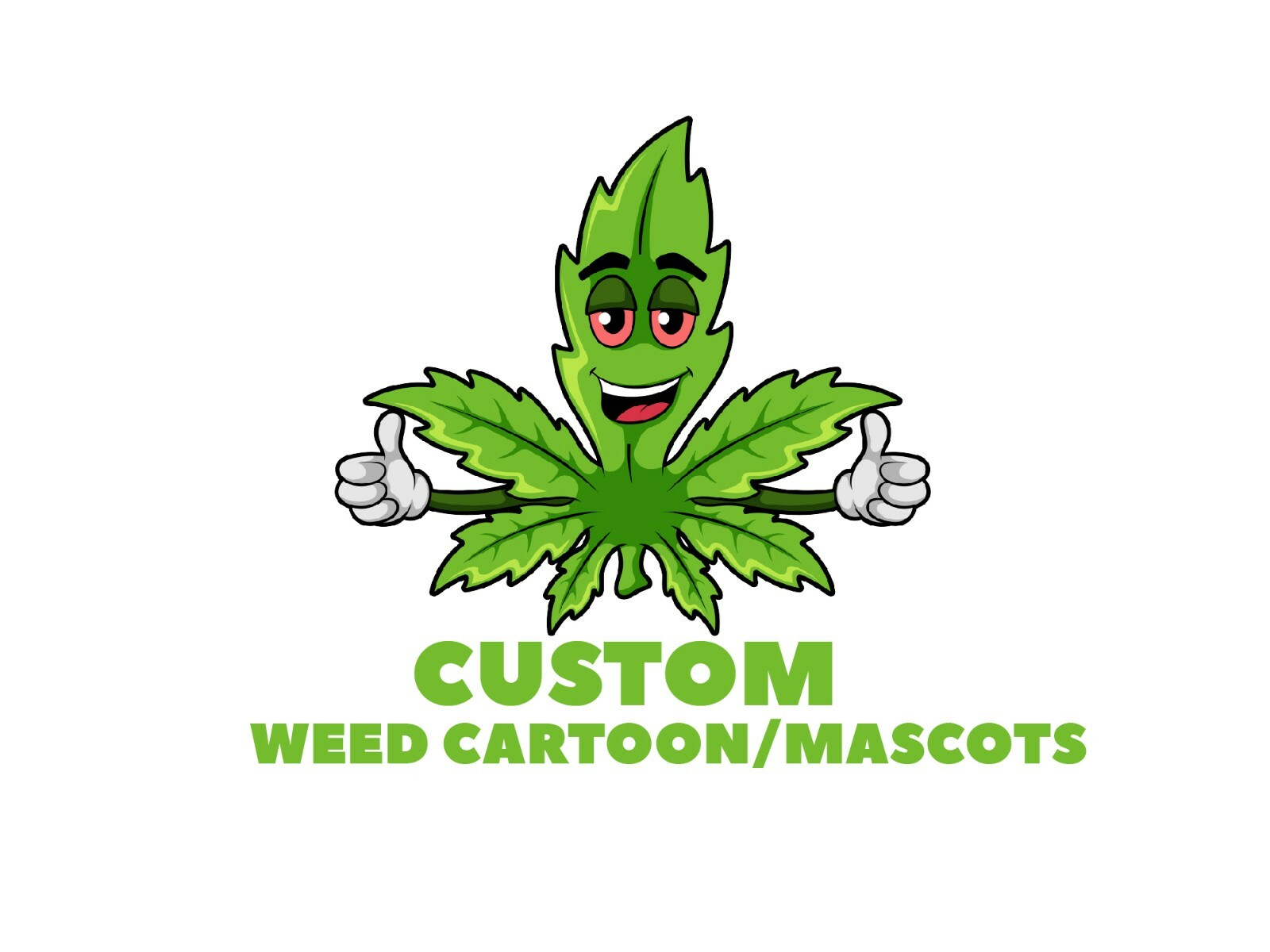 PROFESSIONAL CUSTOM LOGO DESIGN | MASCOT LOGO | CARTOON LOGO | Weed mascot