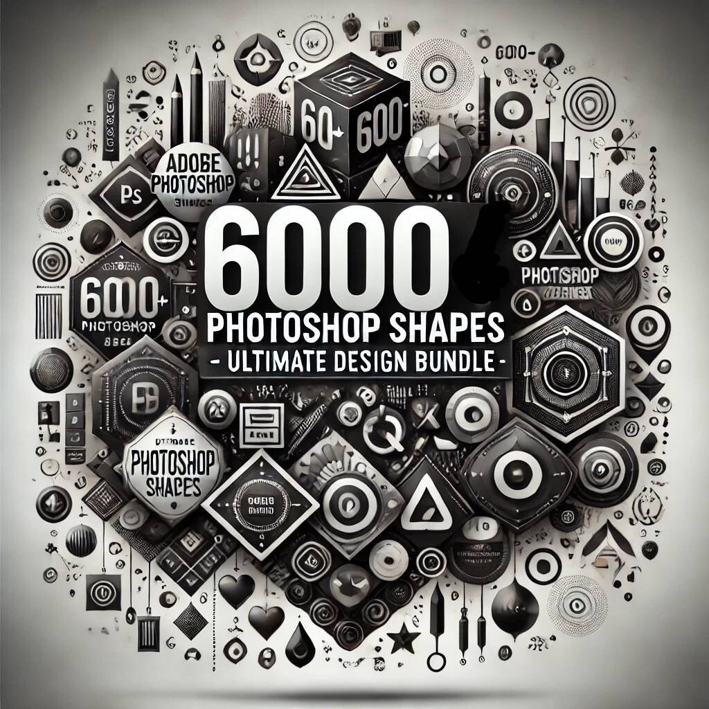 6,000 High-Quality Adobe Photoshop Shapes – Ultimate Collection for Designers