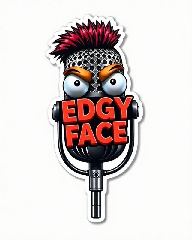 24 Edgy Face Multicolor Vinyl DTF Transfer Graphics 100% Royalty Free
