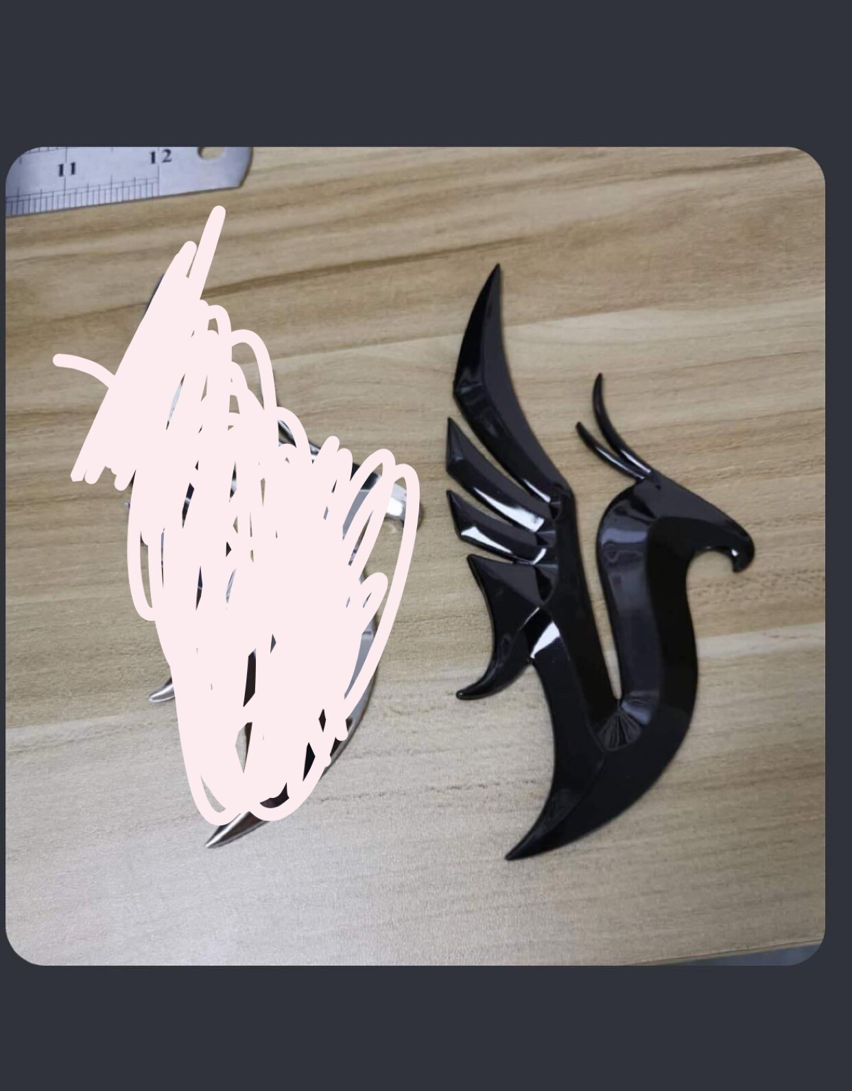 Custom Artist Logo Black (Illenium) Edm 3m Adhesive Emblem (1 Time Apply)