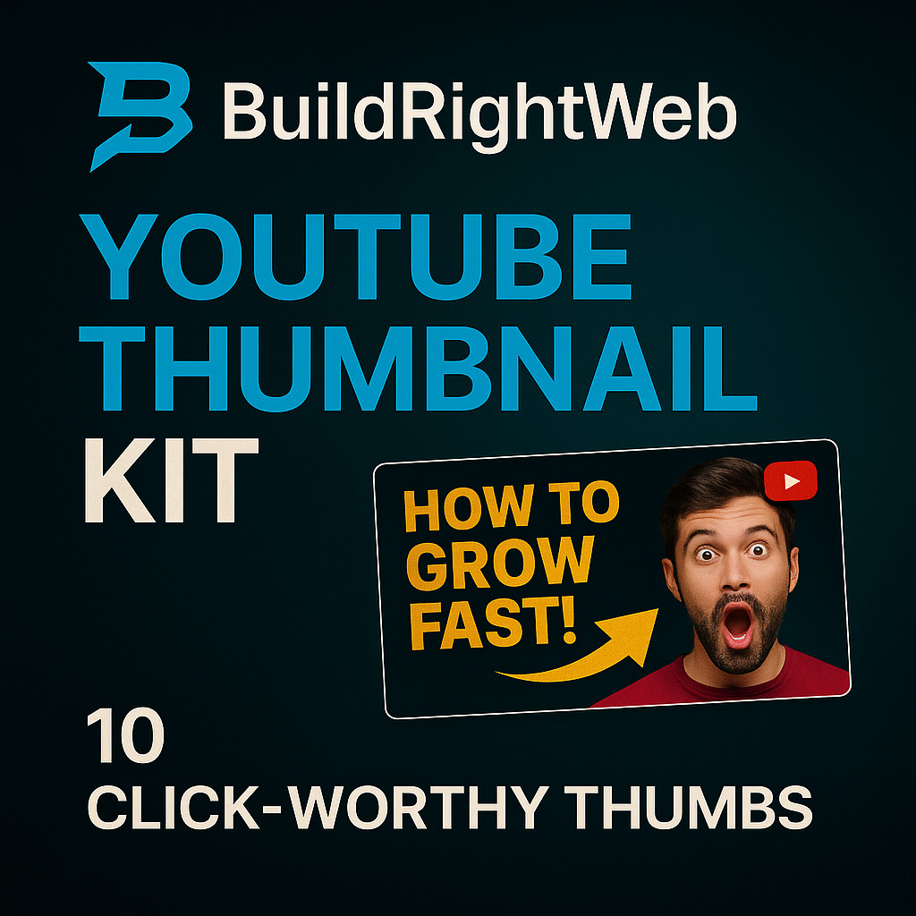 YouTube Thumbnail Kit (10 Click-Worthy Thumbs)