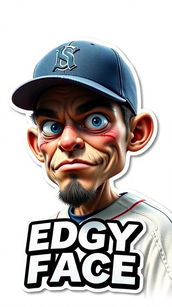 24 Edgy Face Multicolor Vinyl DTF Transfer Graphics 100% Royalty Free