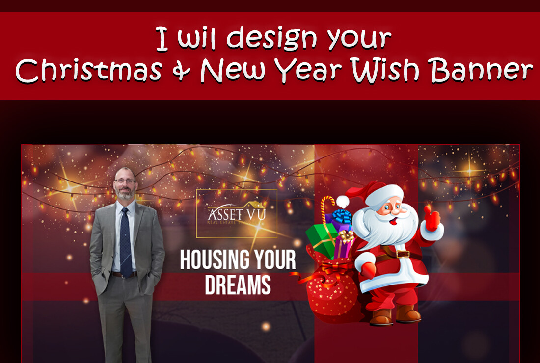 I will Design Christmas ,Xmas banner, Party Flyer, Greeting Card