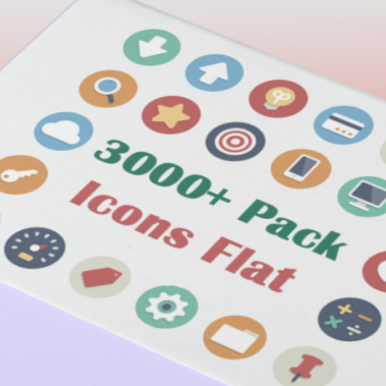 Collection Pack 3000 Icons Set – Flat Editable Icons