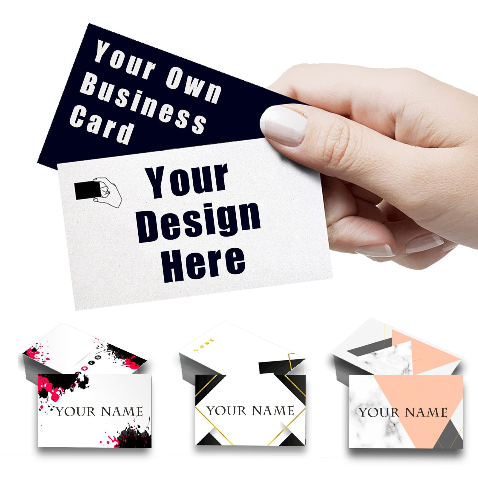 Box of 500 Custom Designed Business Cards Graphic Design and Printing Included