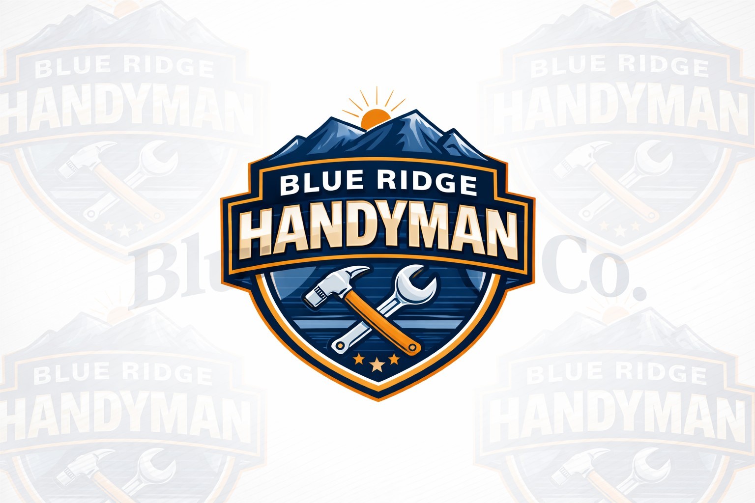 Blue Ridge Design Co. Modern Logo, Business Card & Banner Design, 3 Revisions