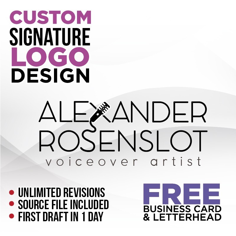 CUSTOM SIGNATURE LOGO DESIGN – PROFESSIONAL SERVICE! – FREE BUSINESS CARD!