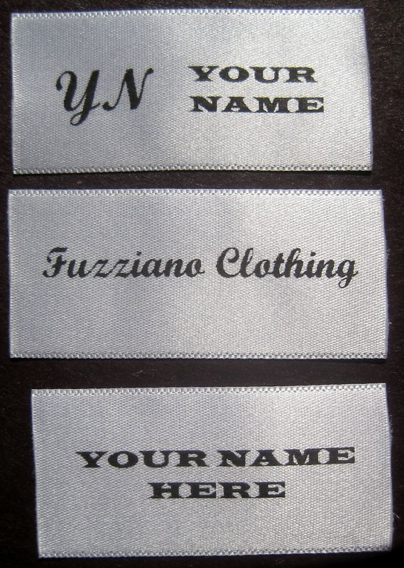 1000 PIECES CUSTOM SATIN PRINTED PERSONALIZED LOGO LABELS