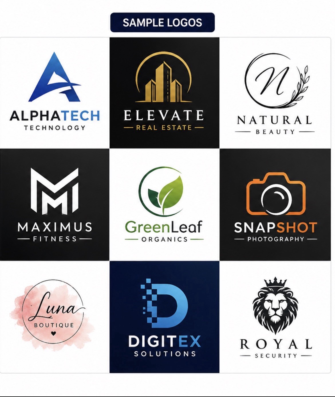 Professional Custom Logo Design Modern Business Logo