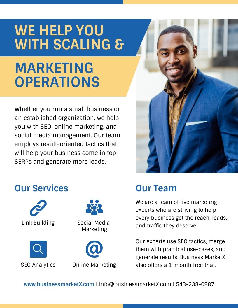 Marketing Services Bundle: Brochure, Logo, Pamphlet, Flyer Design & Distribution