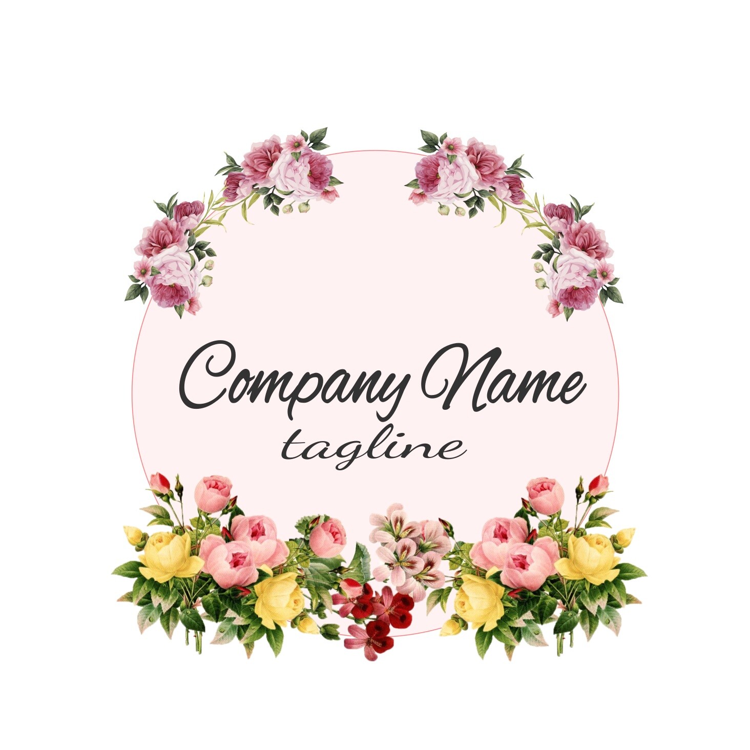 Premade Business Floral Logo Template Design for Flowers Shop Photography
