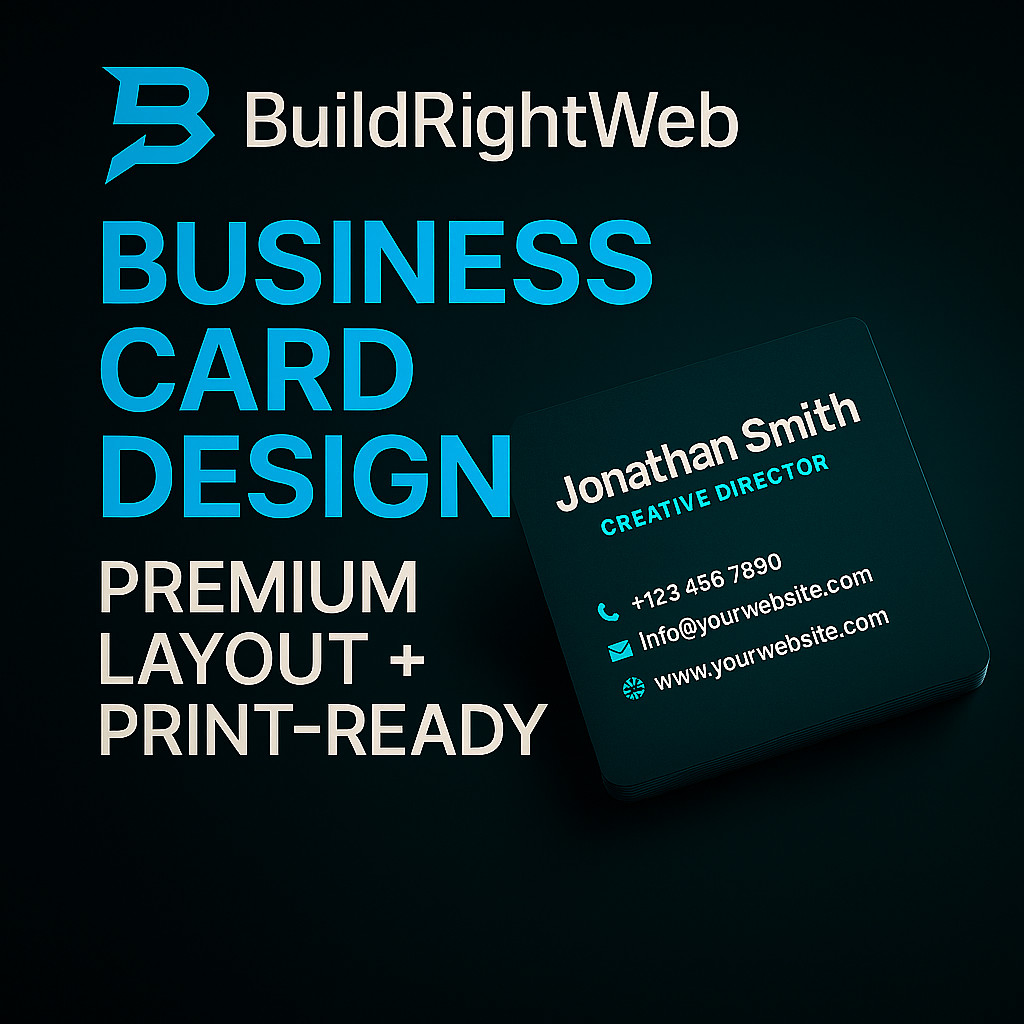 Business Card Design (Premium Layout + Print-Ready)