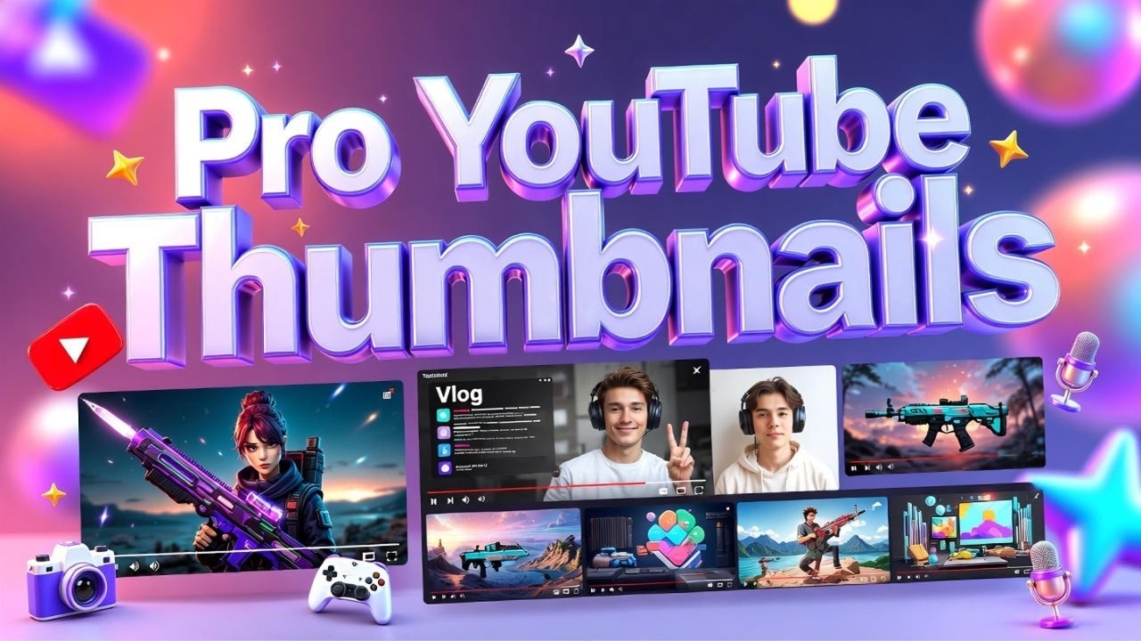 I will create eye catching YouTube thumbnail in 12 hours
