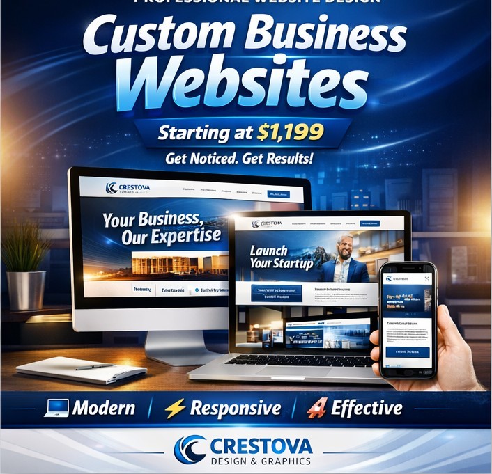 Crestova, Blue Ridge, Monarch Logo, Branding & Website Design, 3 Revisions