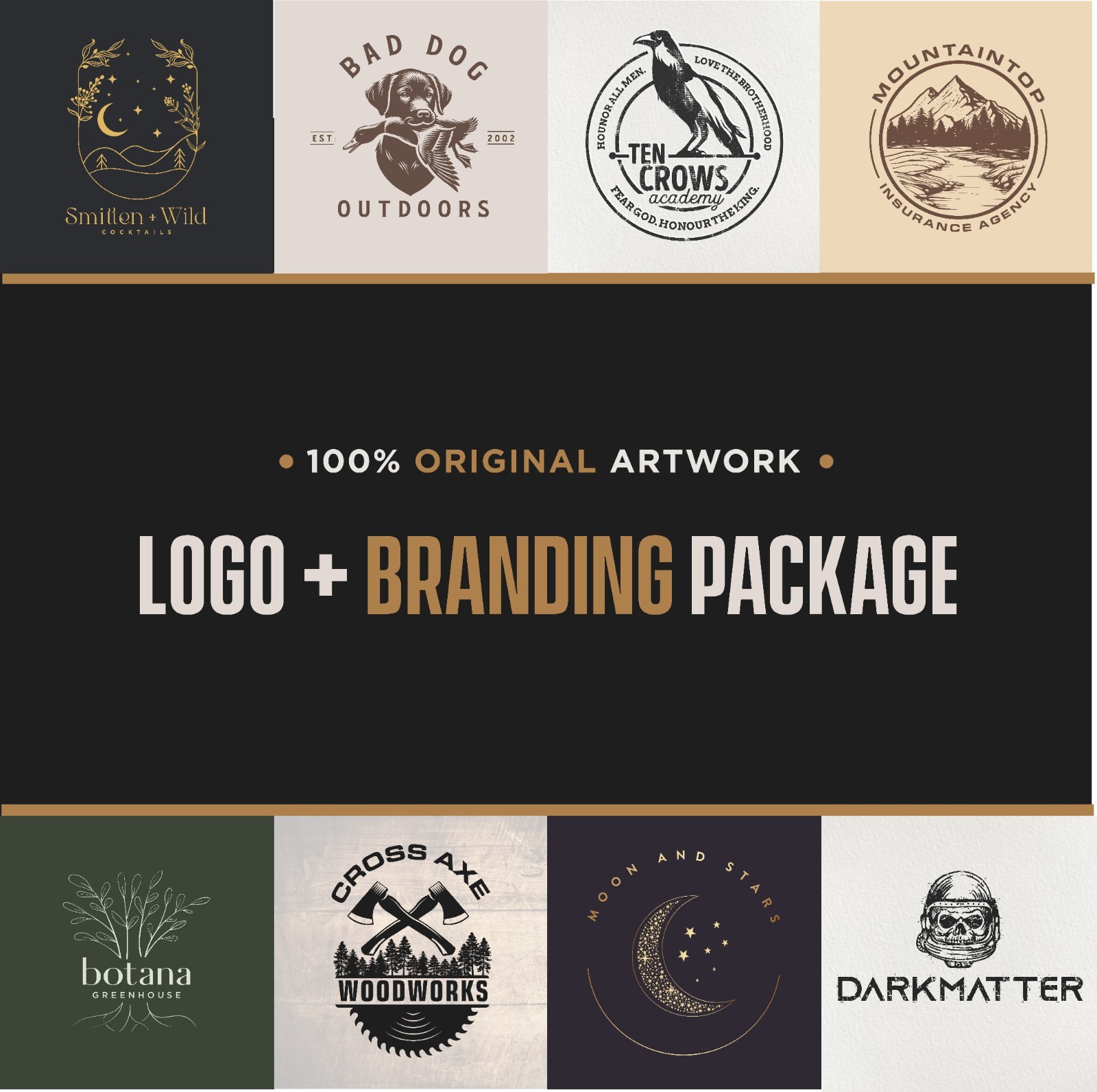 Custom Logo Design – with Unlimited Revisions – *FREE BUSINESS CARD DESIGN *