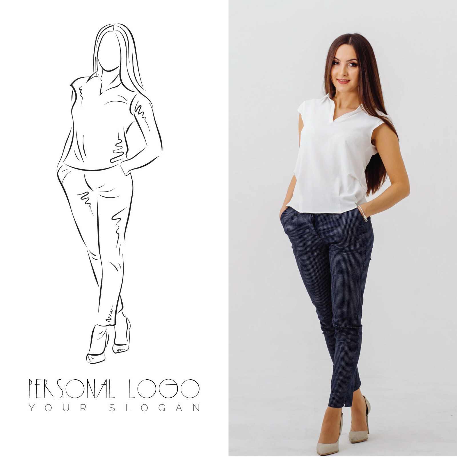 Personalized, Minimal Line Art Logo Design – SOURCE FILE – UNLIMITED REVISIONs