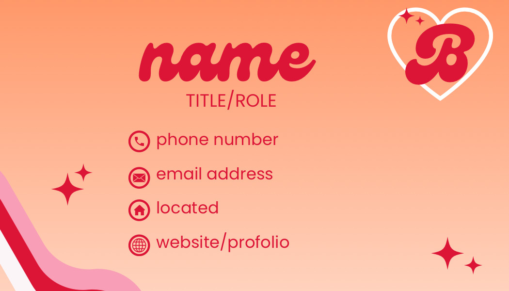 business card template