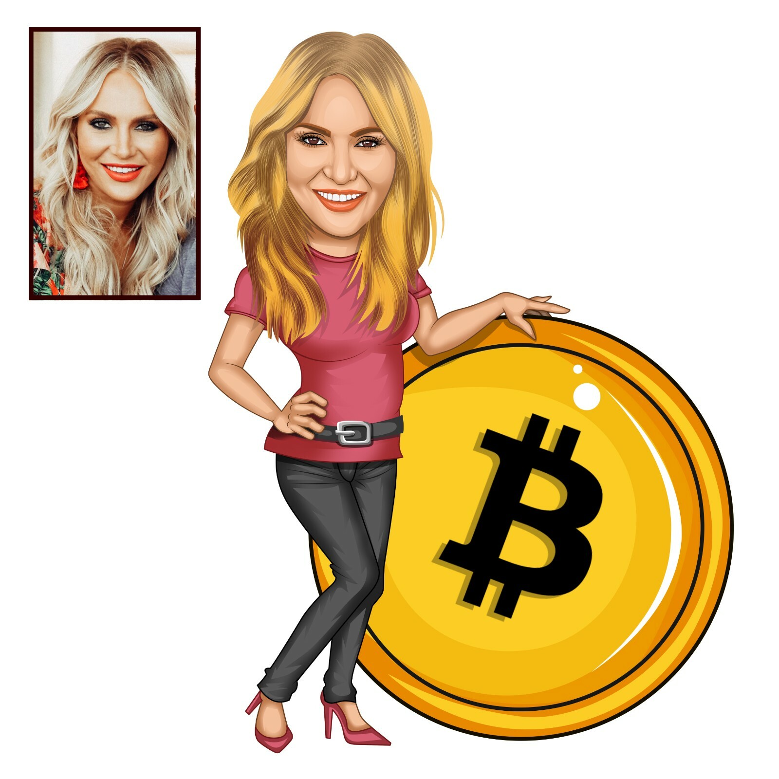 I will draw a custom cartoon portrait, cartoon caricature, avatar or logo for yo