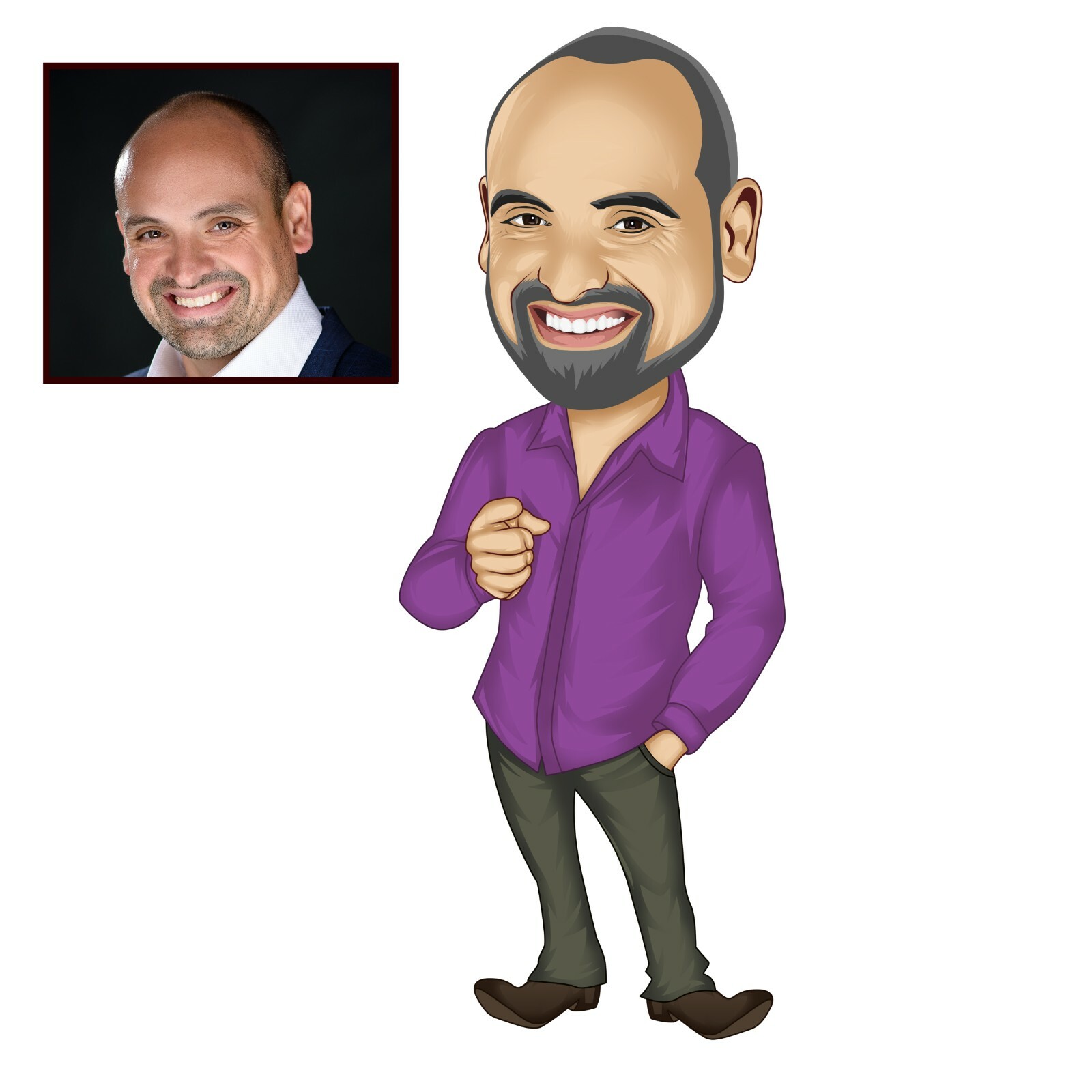 I will draw a custom cartoon portrait, cartoon caricature, avatar or logo for yo