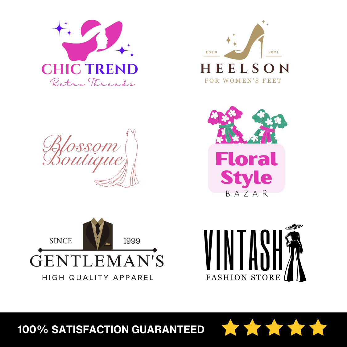 FASHION LOGO DESIGN – APPAREL LOGO- CLOTHING LOGO DESIGN + UNLIMITED REVISIONS