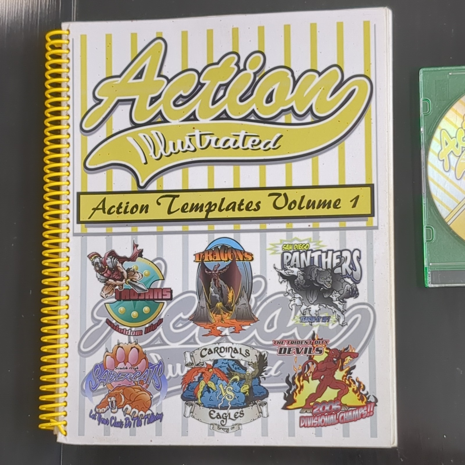 Action Illustrated Cartoon Logo Design Templates Volume 1 Book & CD