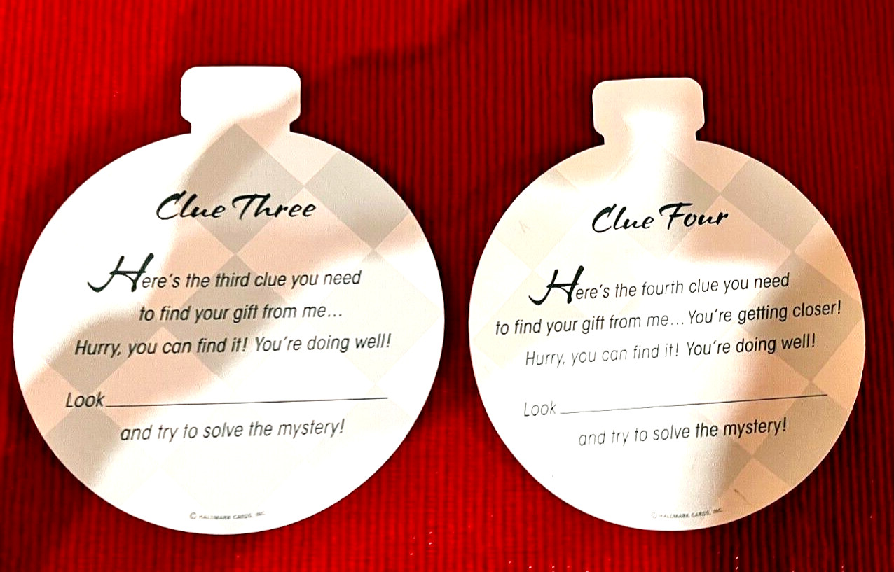 6 CHRISTMAS PRESENT HUNT CLUES