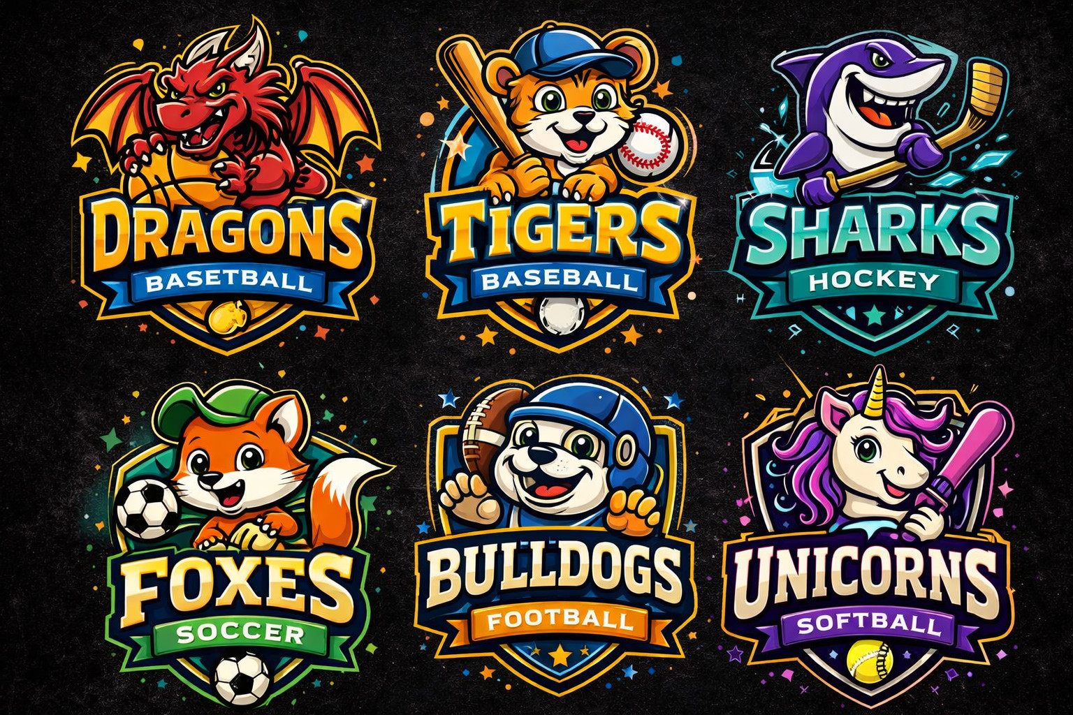 Custom Sports Team Logo Design | Youth & Adult Teams | Mascot Logo
