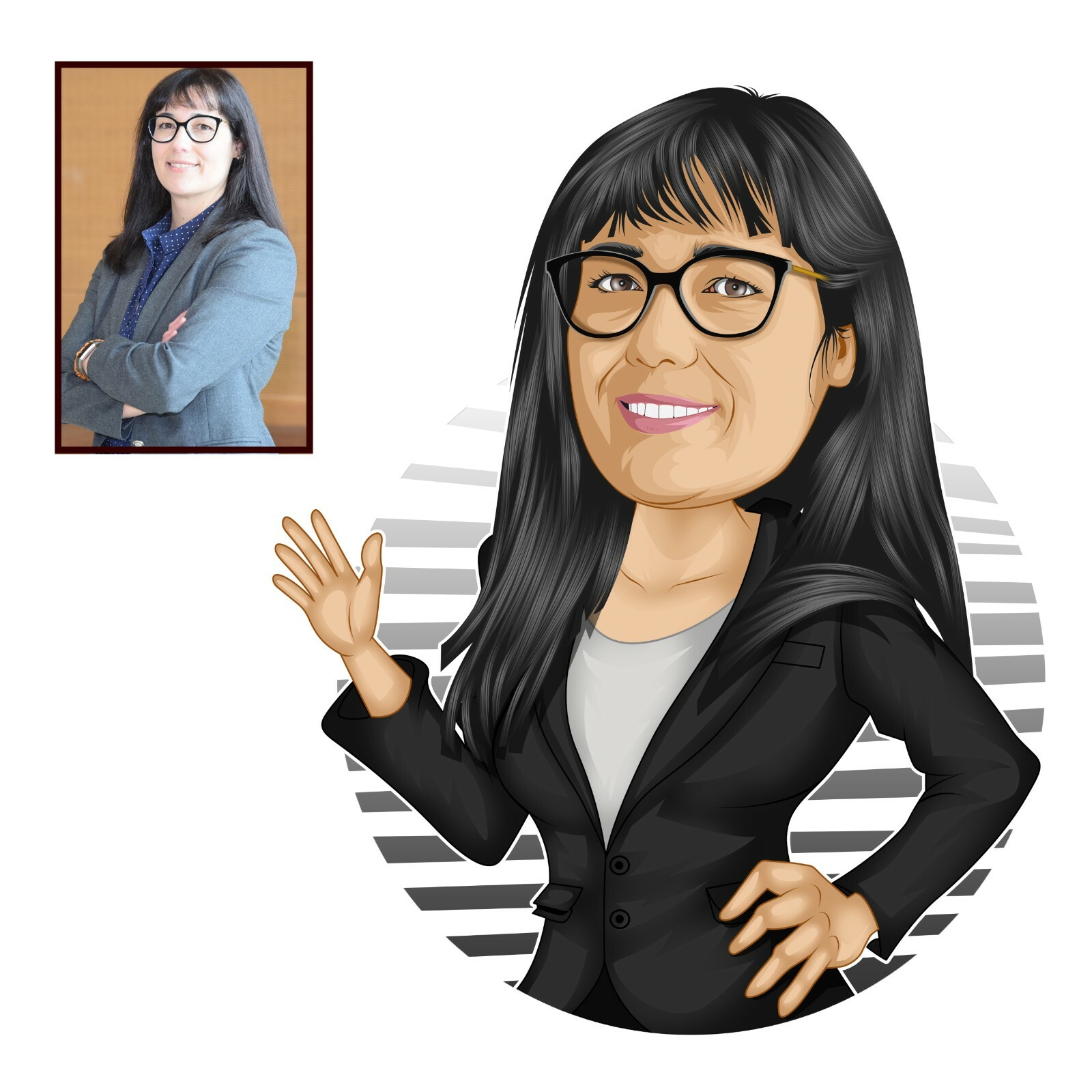 I will draw a custom cartoon portrait, cartoon caricature, avatar or logo for yo