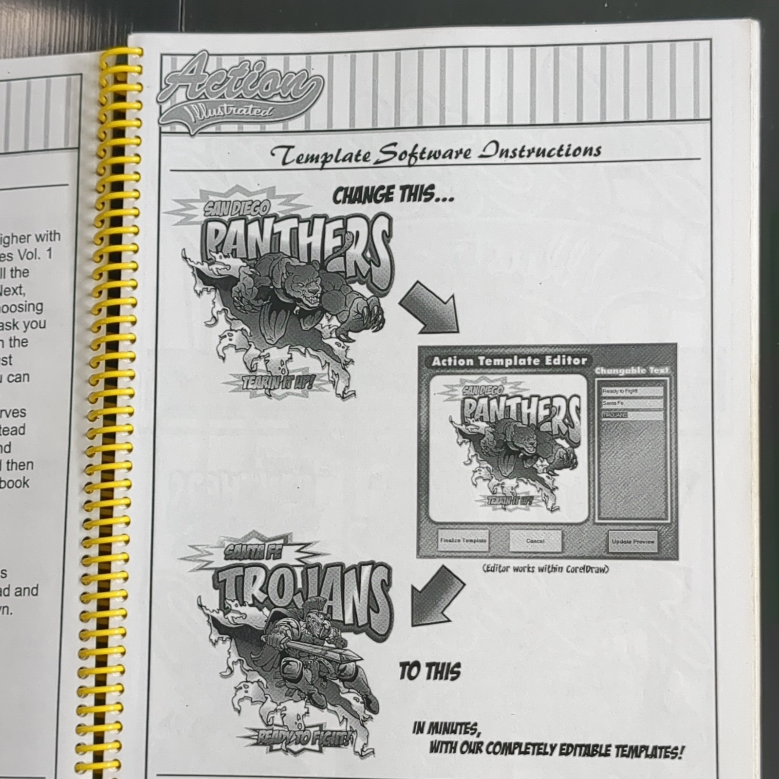 Action Illustrated Cartoon Logo Design Templates Volume 1 Book & CD
