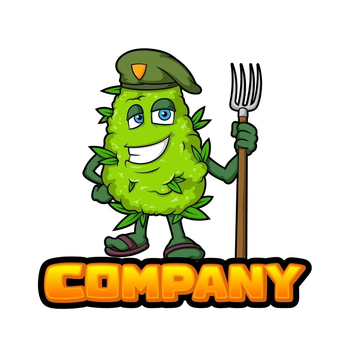 Custom Weed Cartoon Character Logo Design with Source file + Unlimited Revisions