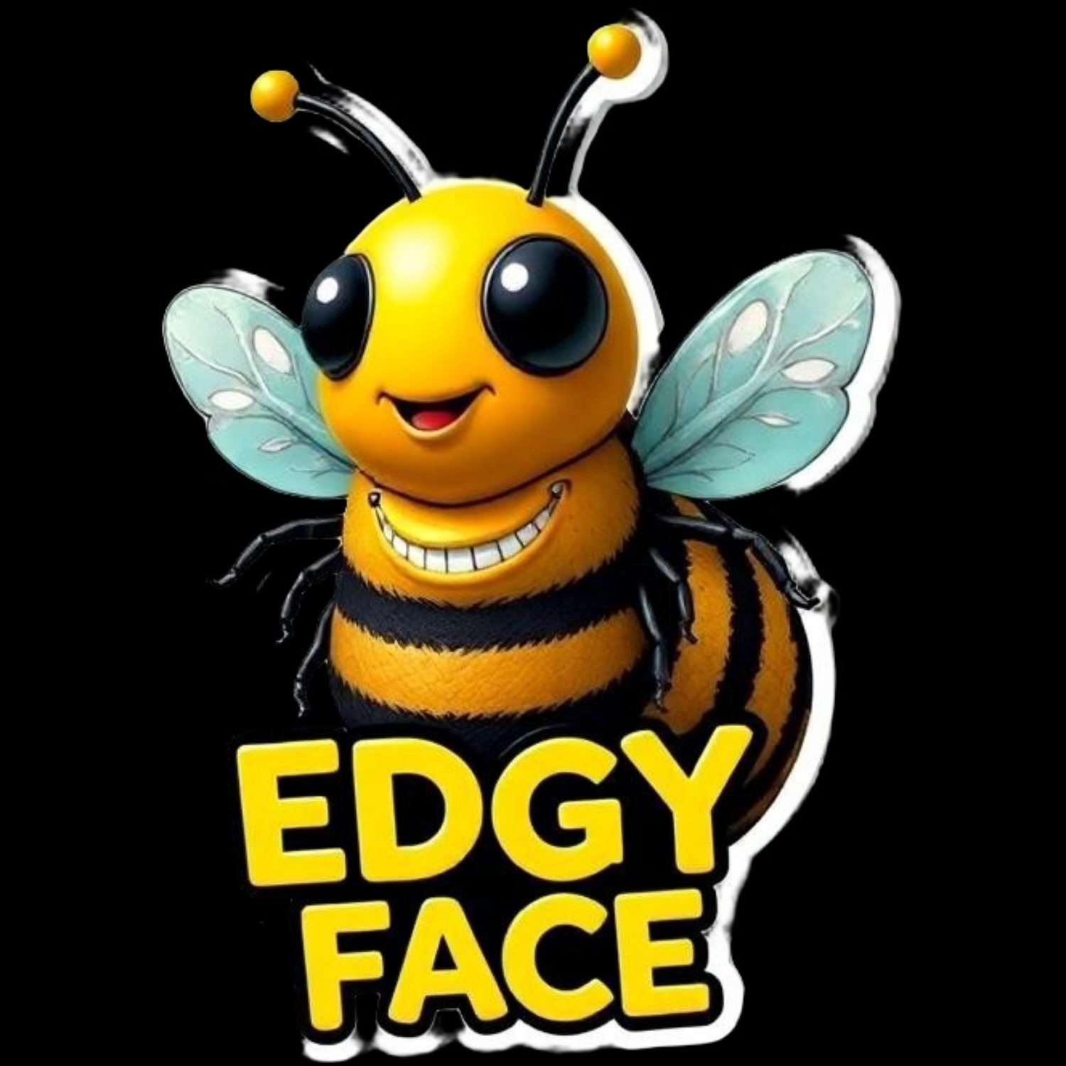24 Edgy Face Multicolor Vinyl DTF Transfer Graphics 100% Royalty Free