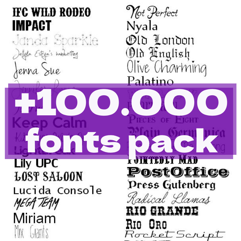 Collection With Over 100K Incredible Fonts