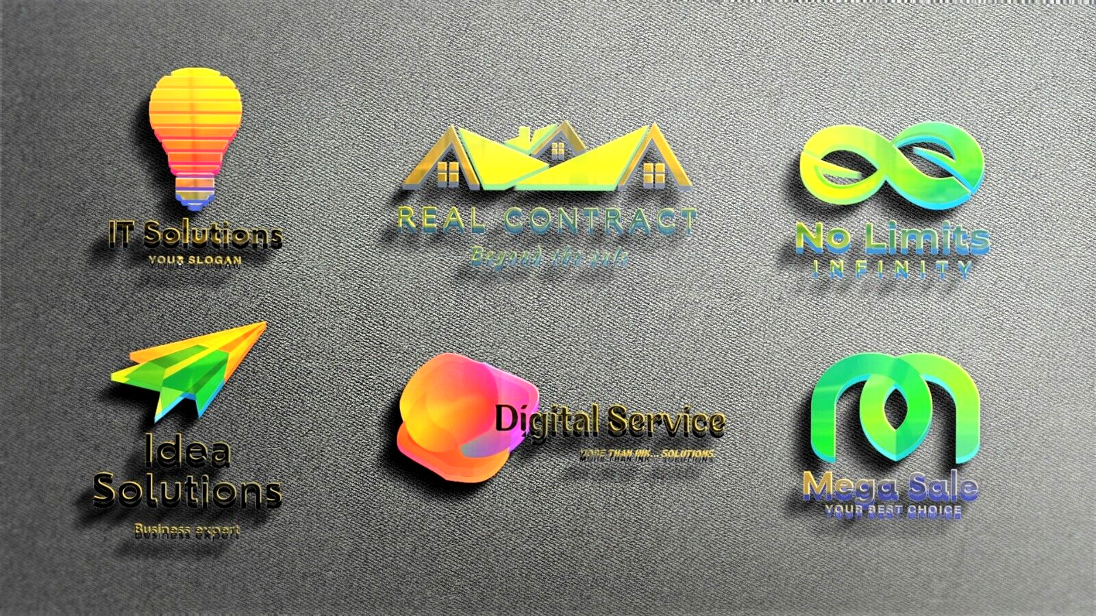 logo 3D LOGO redesigner minimalist unlimited professional logo designer