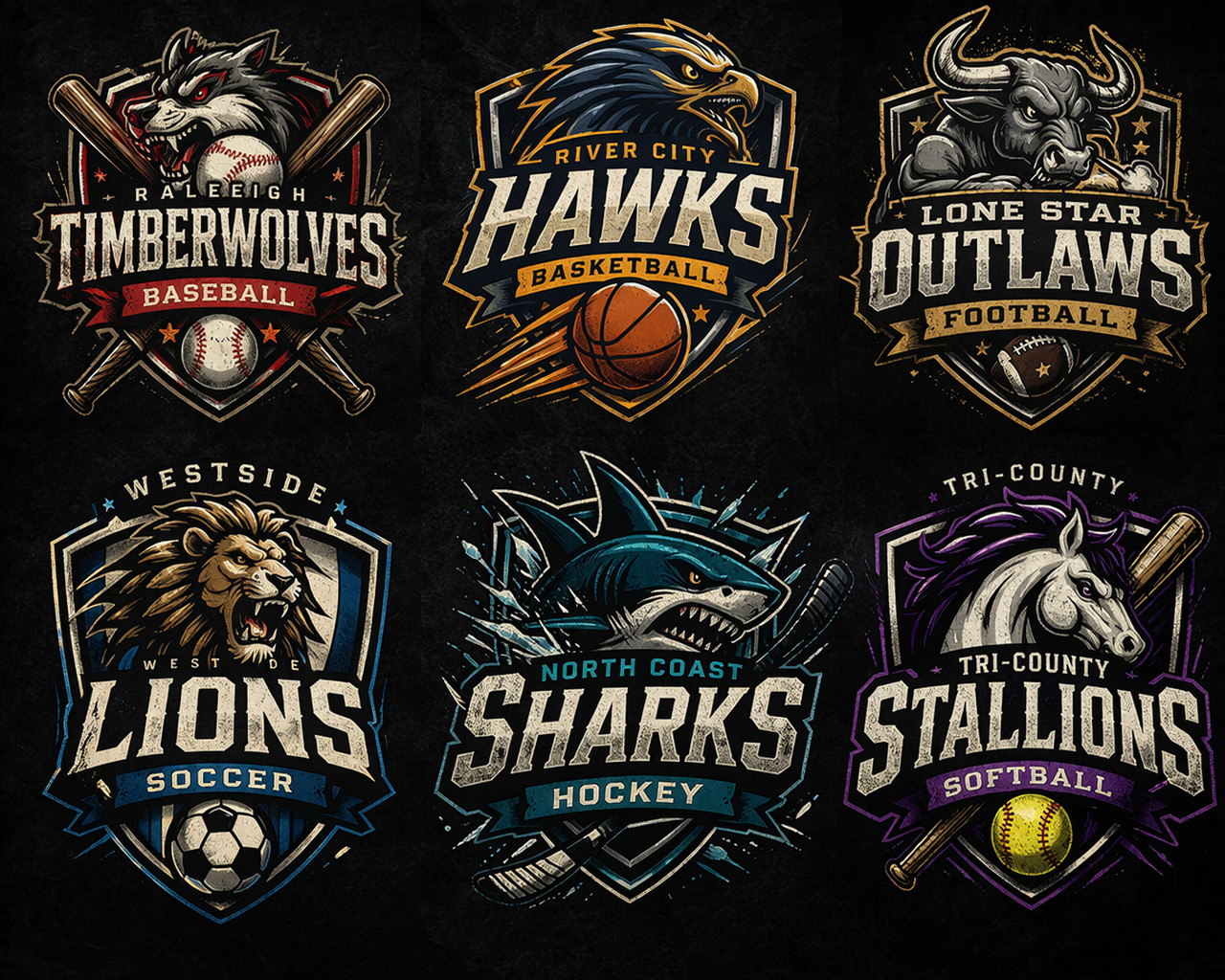 Custom Sports Team Logo Design | Youth & Adult Teams | Mascot Logo