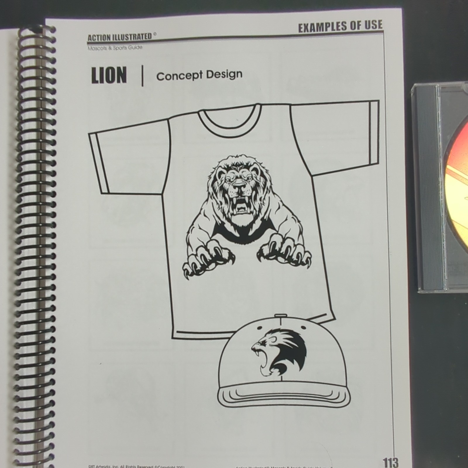 Action Illustrated Cartoon Sports & Mascots Logo Design Guide Volume 2 Book & CD