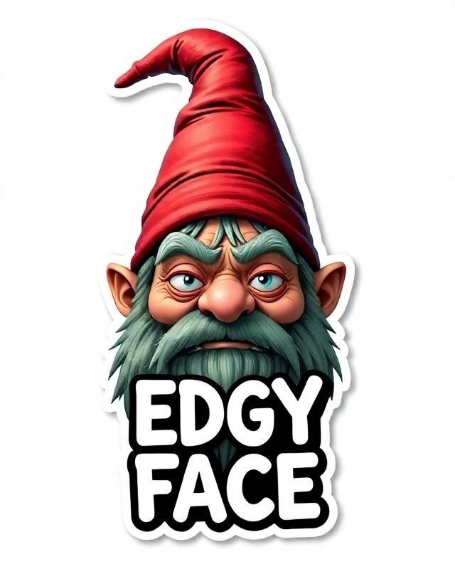 24 Edgy Face Multicolor Vinyl DTF Transfer Graphics 100% Royalty Free