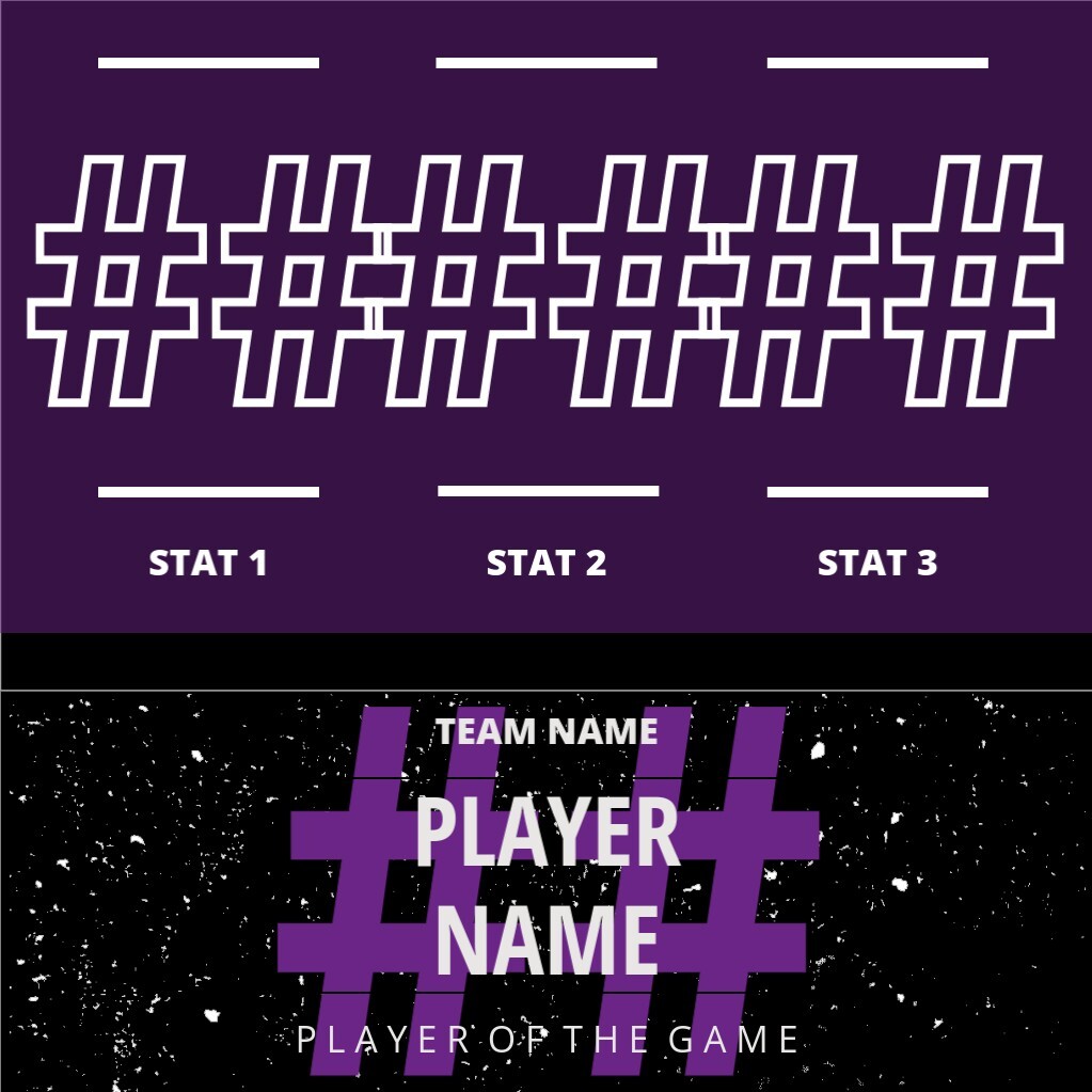 Custom Stats Sports Graphic