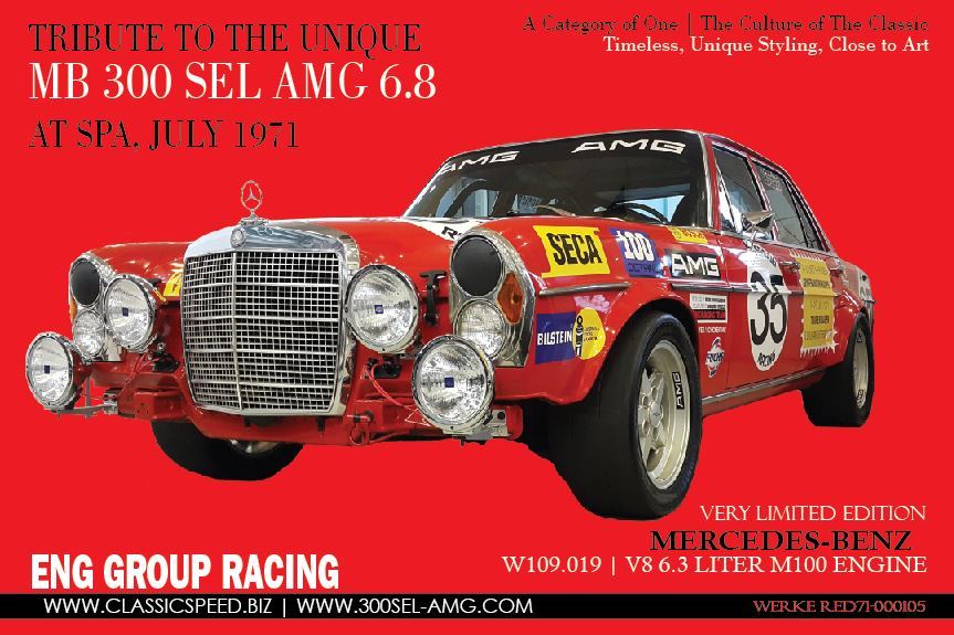 No.35 COMPLETE SET, INSPIRED BY 1969 MB 300SEL AMG @ SPA1971 (decals only)